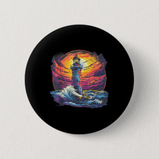 Lighthouse Sailing Sea Beach Boating Seaside House Button
