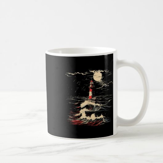 Lighthouse Sailing Sea Beach Boating Seaside House Kaffeetasse (Rechts)