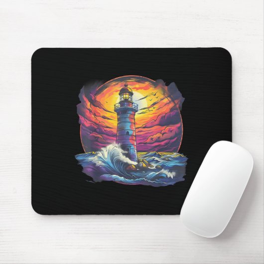 Lighthouse Sailing Sea Beach Boating Seaside House Mousepad (Mit Mouse)