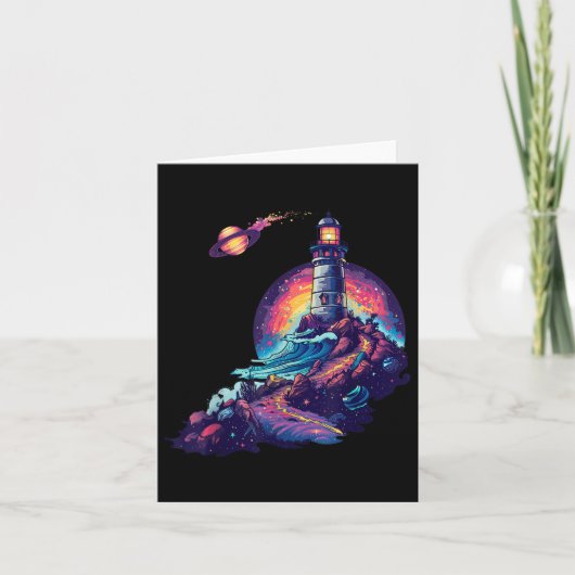 Lighthouse Sailing Sea Beach Bootshaus Karte (Vorderseite)