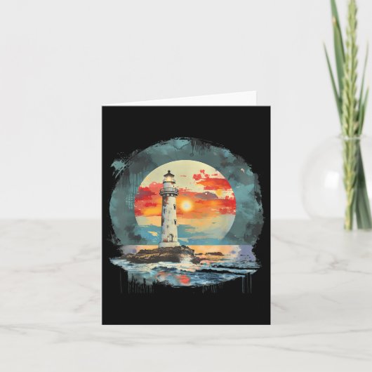 Lighthouse Sailing Sea Beach Bootshaus Karte (Vorderseite)