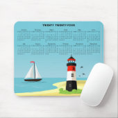 Lighthouse Scene 2024 Calendar Mousepad (Mit Mouse)