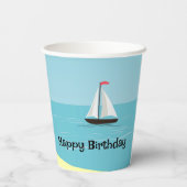 Lighthouse Scene Design Paper Cup Pappbecher (Rückseite)