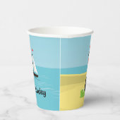 Lighthouse Scene Design Paper Cup Pappbecher (Rechts)