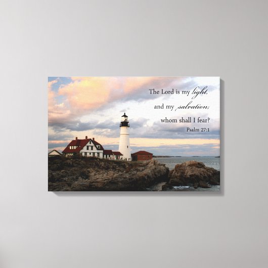 Lighthouse Scripture Wall Christliche Wohngestaltu Leinwanddruck (Vorderseite)