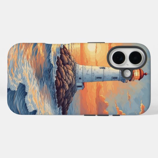 Lighthouse Sea Landscape iPhone / iPad case (Rückseite (Horizontal))
