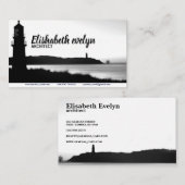 Lighthouse Seascape Birds Visitenkarte (Vorne/Hinten)
