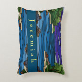 Lighthouse Seashore Under Night Sky Moon Stars Dekokissen (Vorderseite(Vertikal))