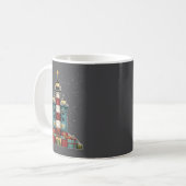 Lighthouse Seaside Christmas Tree Xmas Long Sleeve Kaffeetasse (Vorderseite Links)