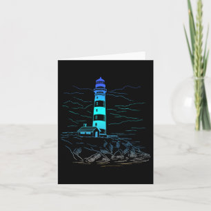 Lighthouse Seaside House Sailing Sea Beach Life Bo Karte