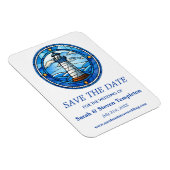 Lighthouse Segeln Nautische Hochzeit retten das Da Magnet (Rechte Seite)