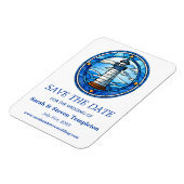 Lighthouse Segeln Nautische Hochzeit retten das Da Magnet (Linke Seite)