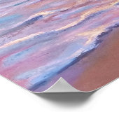 Lighthouse Shore Sunset - Pastel Painting Style Poster (Ecke)
