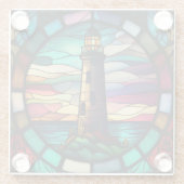Lighthouse Square Glass Untersetzer (Rückseite)