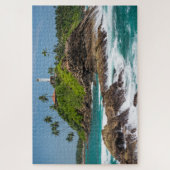 Lighthouse Sri Lanka Tropical Palm Beach Seascape Puzzle (Vertikal)