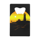 Lighthouse Sundown Geldbeutel Flaschenöffner (Vorderseite)