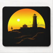 Lighthouse Sundown Mousepad (Vorne)