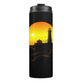 Lighthouse Sundown Thermosbecher (Vorderseite)