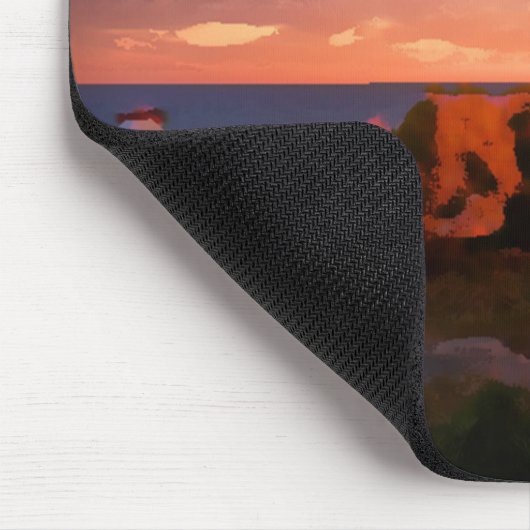 lighthouse sunrise mousepad (Ecke)