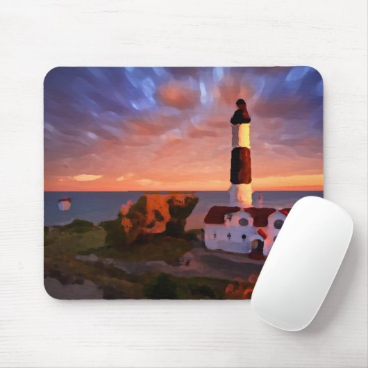 lighthouse sunrise mousepad (Mit Mouse)