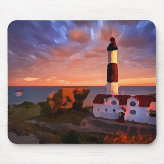 lighthouse sunrise mousepad (Vorne)