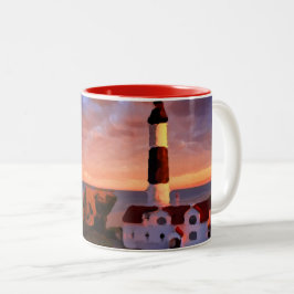 Lighthouse sunrise mug zweifarbige tasse