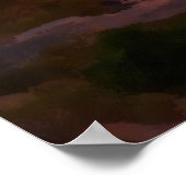 Lighthouse sunrise poster (Ecke)