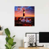 Lighthouse sunrise poster (Heimbüro)