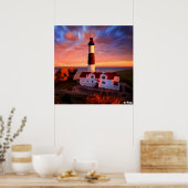 Lighthouse sunrise poster (Küche)