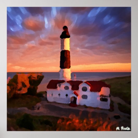 Lighthouse sunrise poster (Vorne)