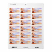 Lighthouse Sunset Address Label Adressaufkleber (Vorne)