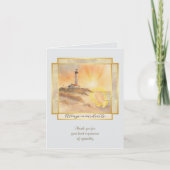 Lighthouse Sympathy Thank You Folded Note Card (Vorderseite)