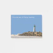 Lighthouse Theme Coastal Sticky Notepad Post-it Klebezettel (Vorderseite)