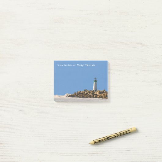 Lighthouse Theme Coastal Sticky Notepad Post-it Klebezettel (Auf Schreibtisch)