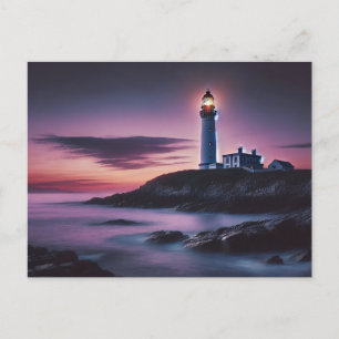 Lighthouse Twilight Postkarte