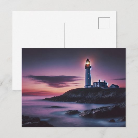 Lighthouse Twilight Postkarte (Vorne/Hinten)