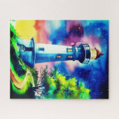 Lighthouse Under a Starry Sky Puzzle (Horizontal)