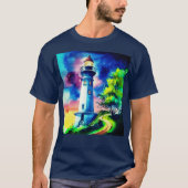 Lighthouse Under a Starry Sky T-Shirt (Vorderseite)