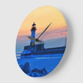 Lighthouse Wall Clock Große Wanduhr (Winkel)