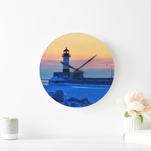 Lighthouse Wall Clock Große Wanduhr (Zuhause)