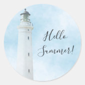 Lighthouse Wassersee Hallo Sommer Runder Aufkleber (Vorderseite)