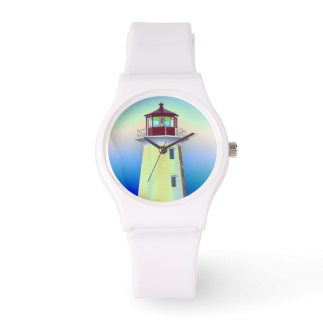 Lighthouse Watch Peggy's Cove Lighthouse Route Armbanduhr (Vorderseite)