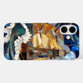 Lighthouse Waves iPhone Case Ocean Sunset Design (Rückseite (Horizontal))