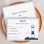 Lighthouse Wedding RSVP Card