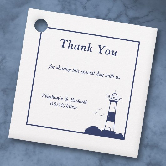 Lighthouse Wedding Vielen Dank Geschenkanhänger