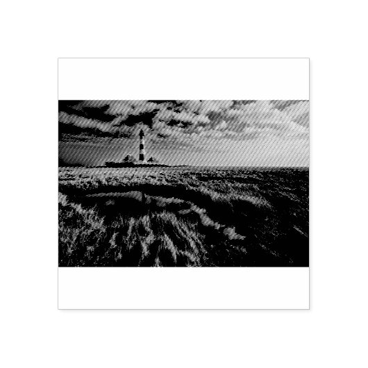 Lighthouse Westerhever Gummistempel (Prägung)
