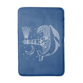 Lighthouse Whale Badematte (Vorderseite Vertikal)