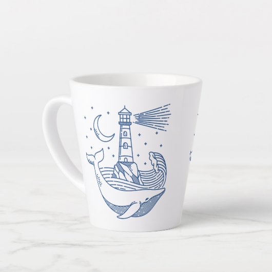Lighthouse Whale Milchtasse (Linke Ecke)