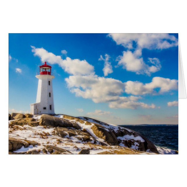 Lighthouse Winter In Peggy's Cove, Nova Scotia (Vorderseite (Horizontal))