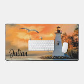 Lighthouse with Birds Schreibtischunterlage (Tastatur & Maus)